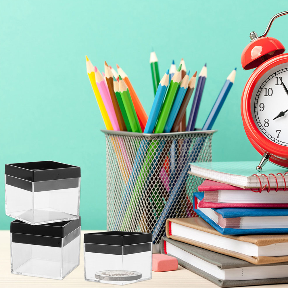 12 Pcs Specimen Boxes Capsules Small Item Storage Box Baby 4.2X4.2X3.3CM