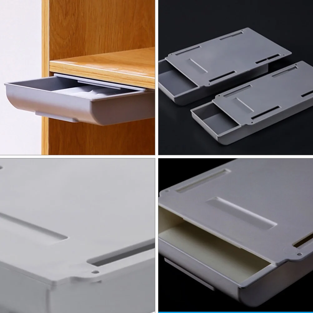 Wire Punch Free Storage Box Hanging Container Drawer Office