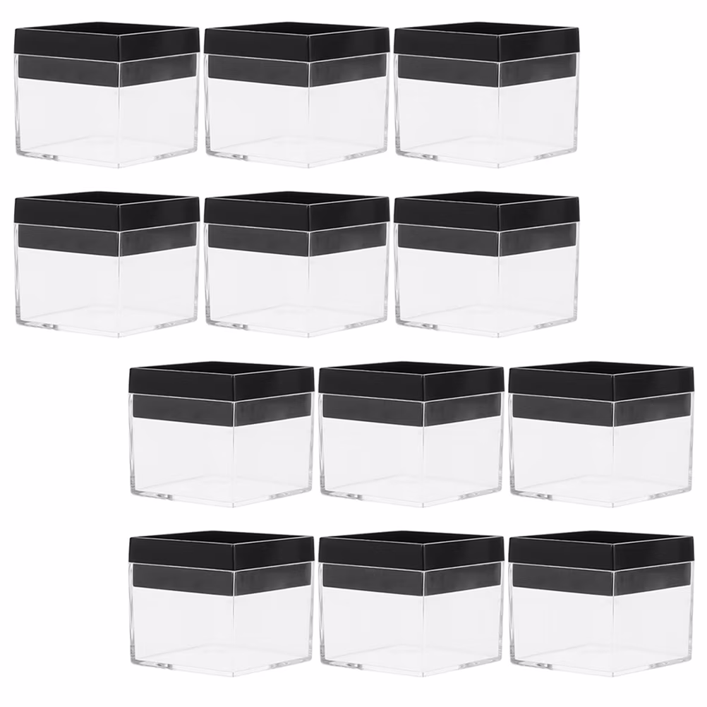 12 Pcs Specimen Boxes Capsules Small Item Storage Box Baby 4.2X4.2X3.3CM