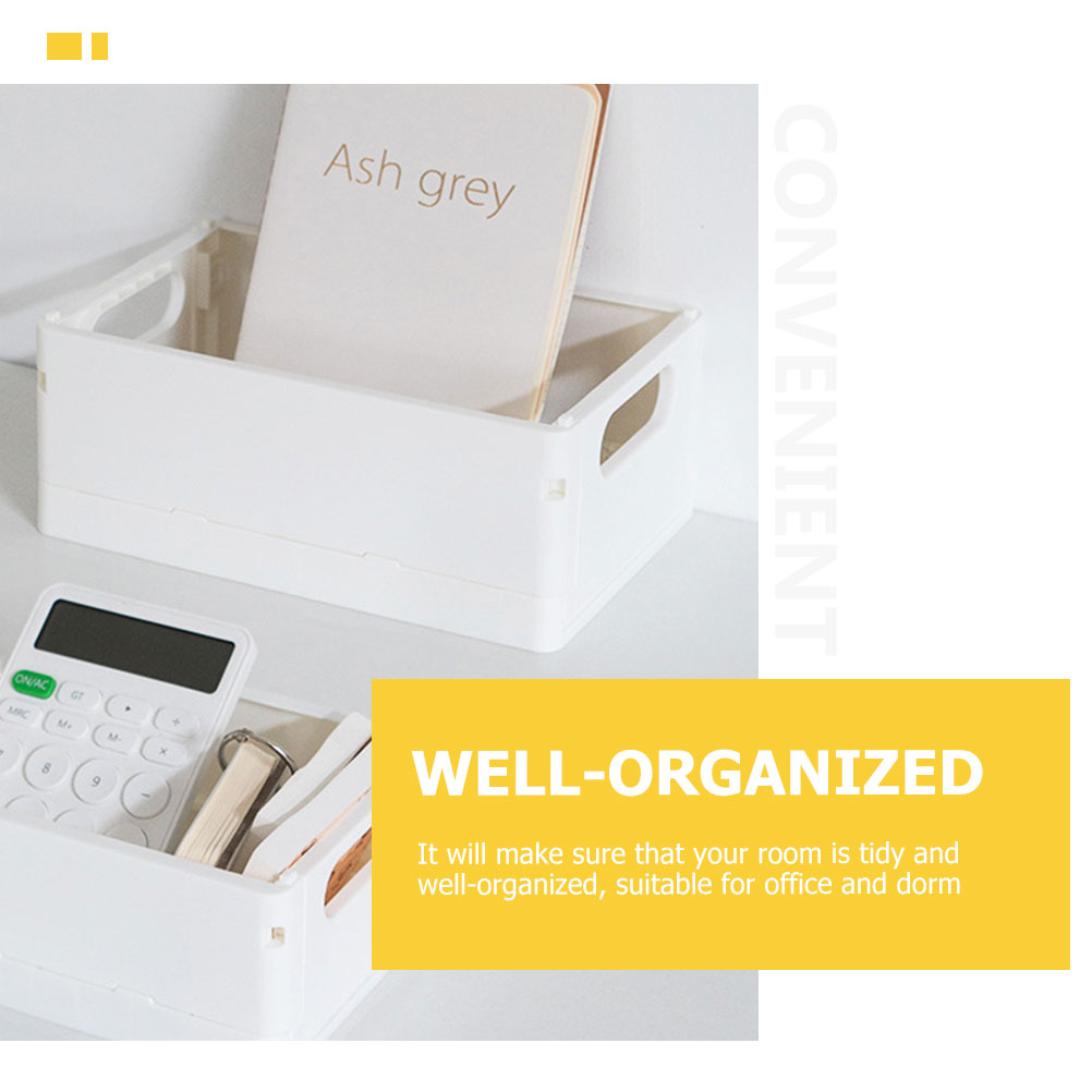 3pcs  Storage Basket Collapsible Box Desktop Organizer Multi-purpose Storage Organizer