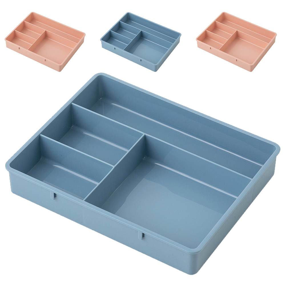 4 Pcs Office Storage Bins Drawers Four Grid Box Four-grid Compartment Case