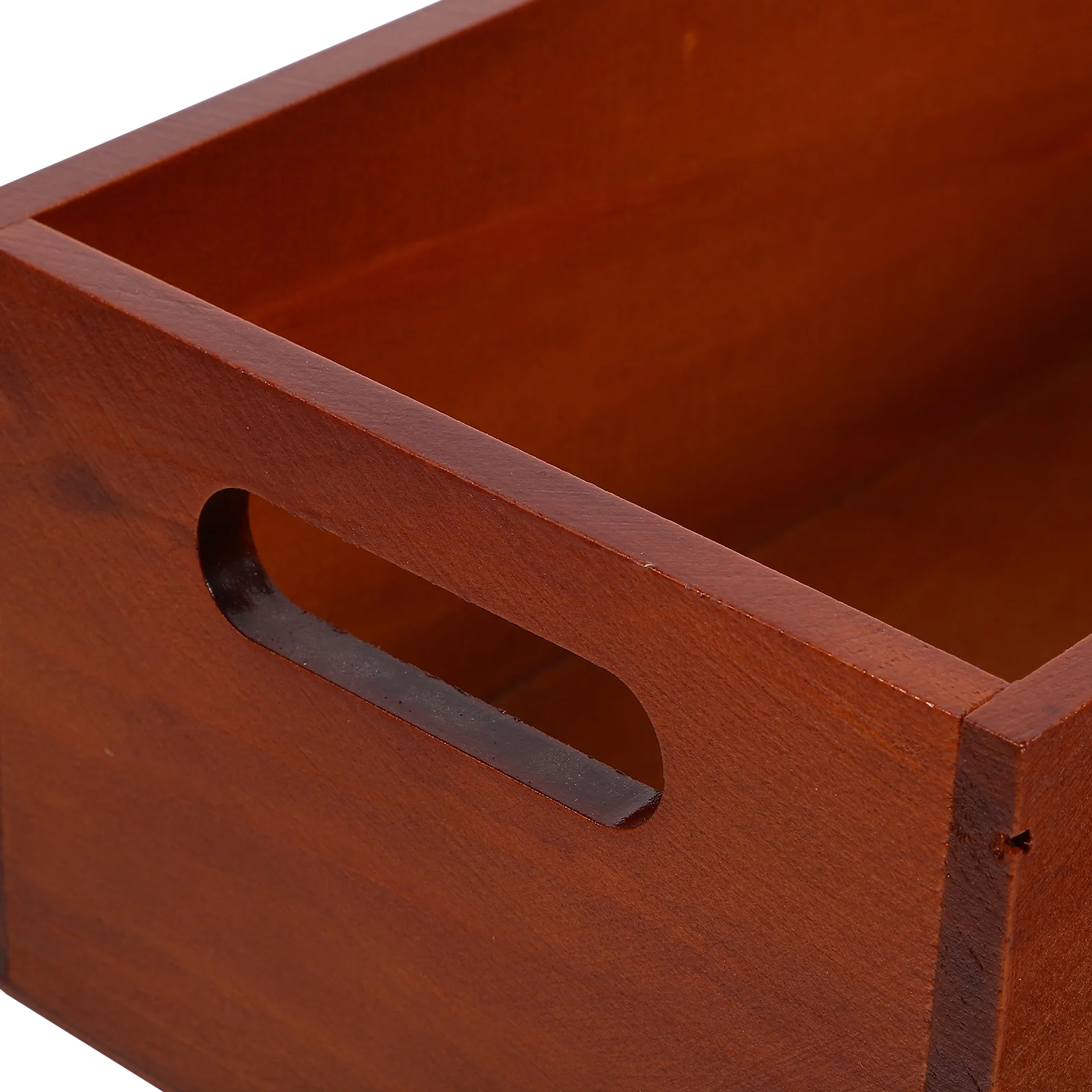 Monitor Stand Cube Storage Wooden Storage Box Office 26.00X16.00X11.00CM Brown