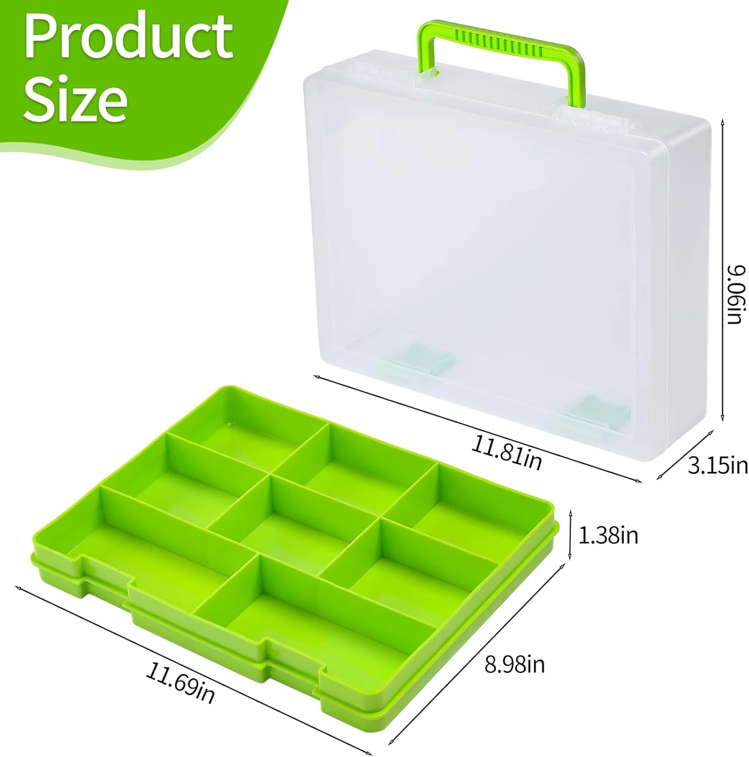 Douorgan Toy Storage Organizer for Lego Stackable Organizer Bins Portable Organizer Containers Storage Box Plastic Case for Bead Bracelet Making DIY Jewelry Nail Charms (Blue)