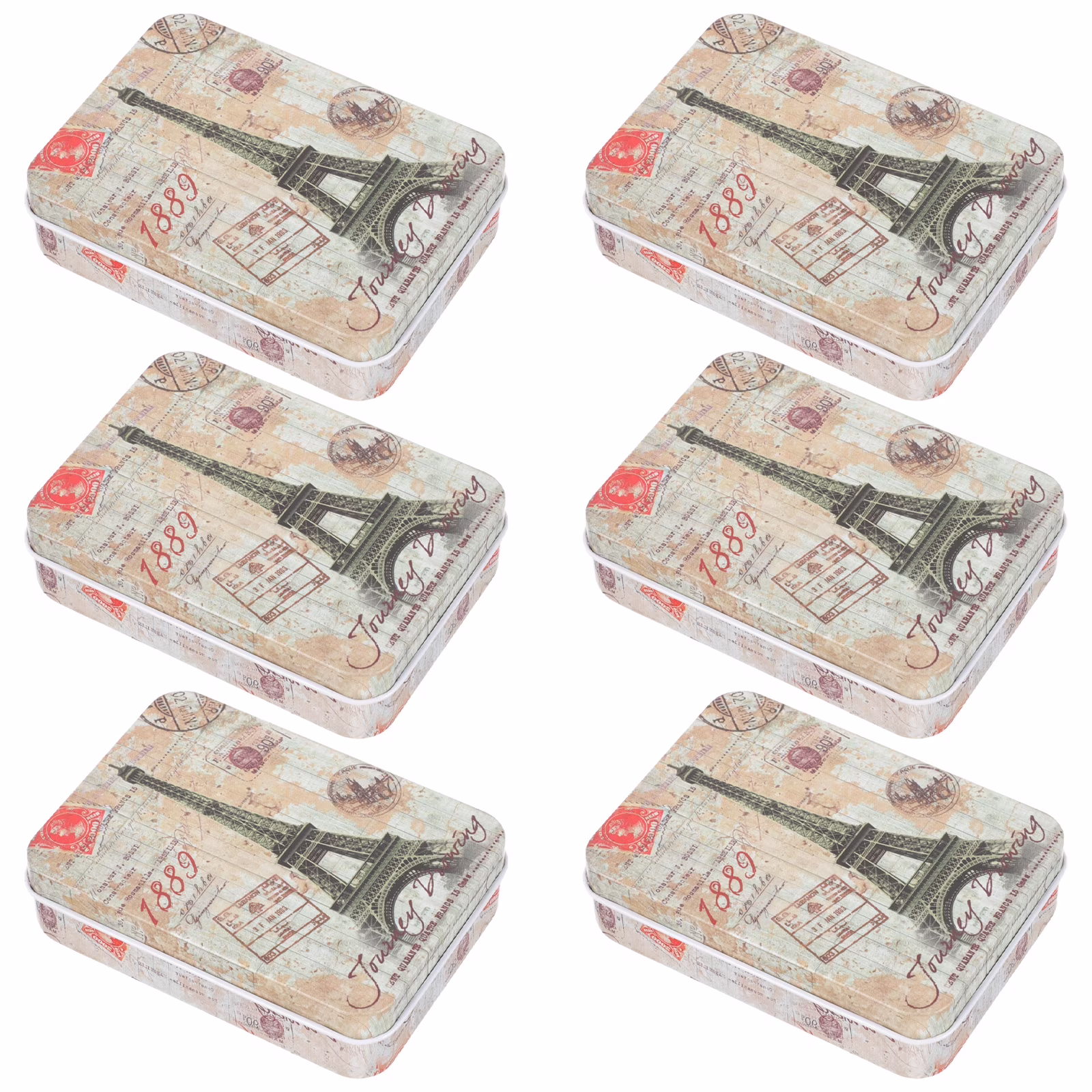 6 Pcs Desktop Storage Boxes Case Pantry Organizers and Clear Greeting Card