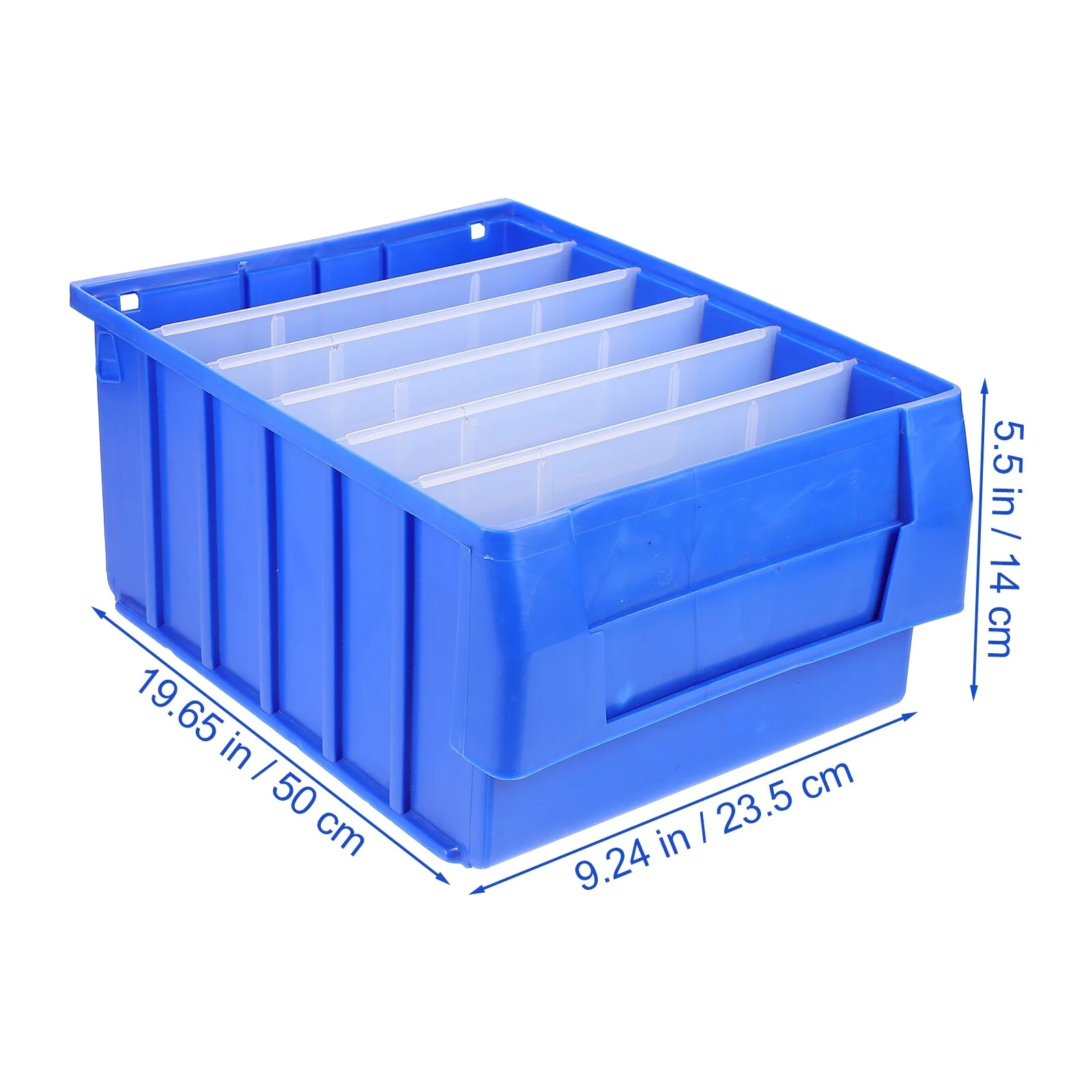 Parts Box Screw Partitions Design Blue Storage Container