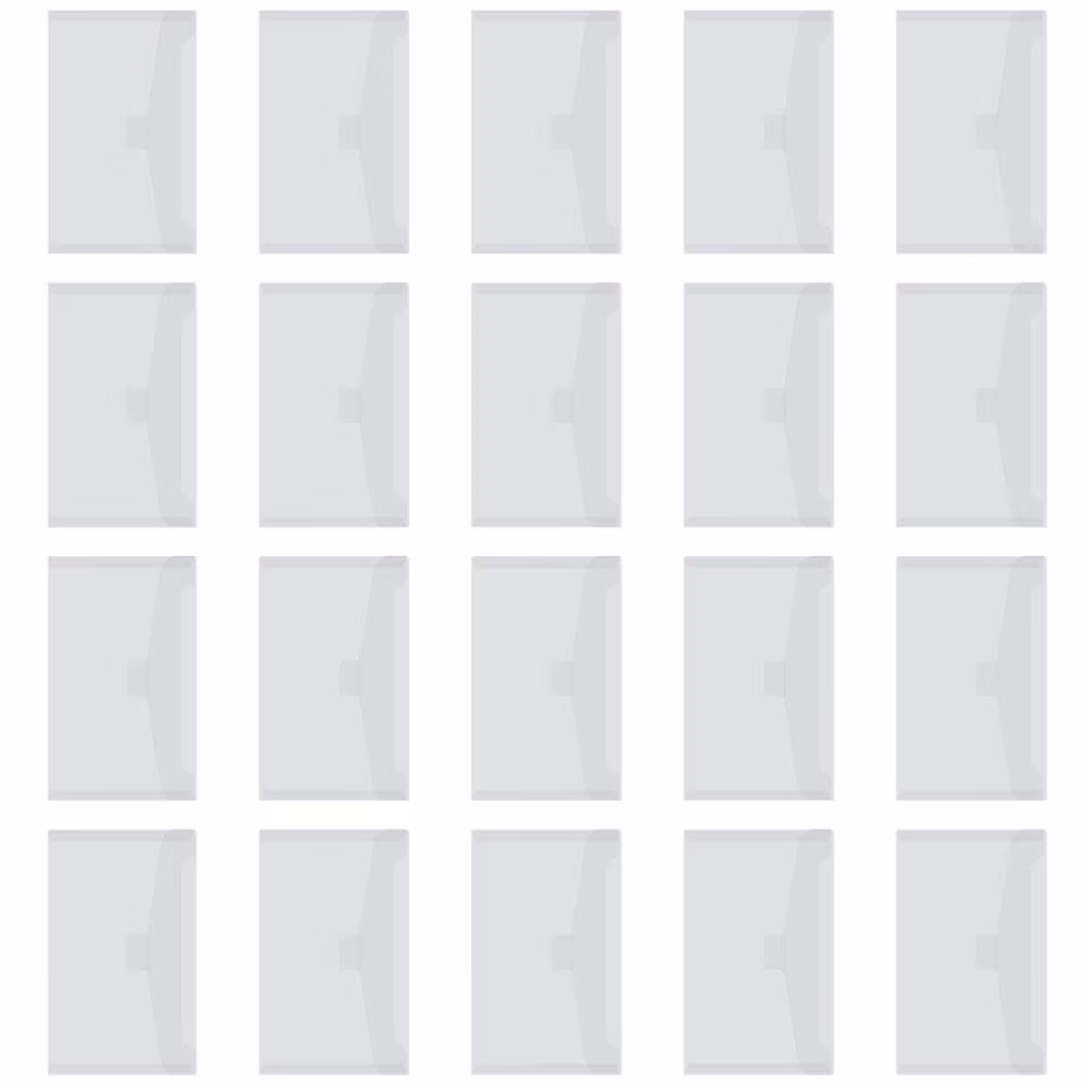 35 Pcs Storage Bins with Lids Transparent Bag Office