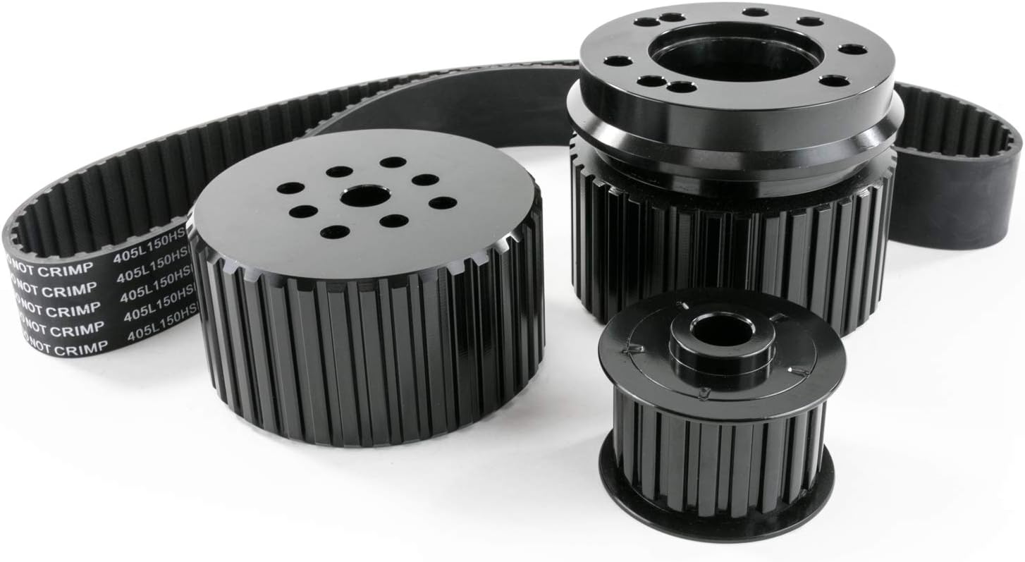 A-Team Performance 302-351w Gilmer Style Pulley Kit V8 Engine Compatible with Ford SB Small Block SBF Black