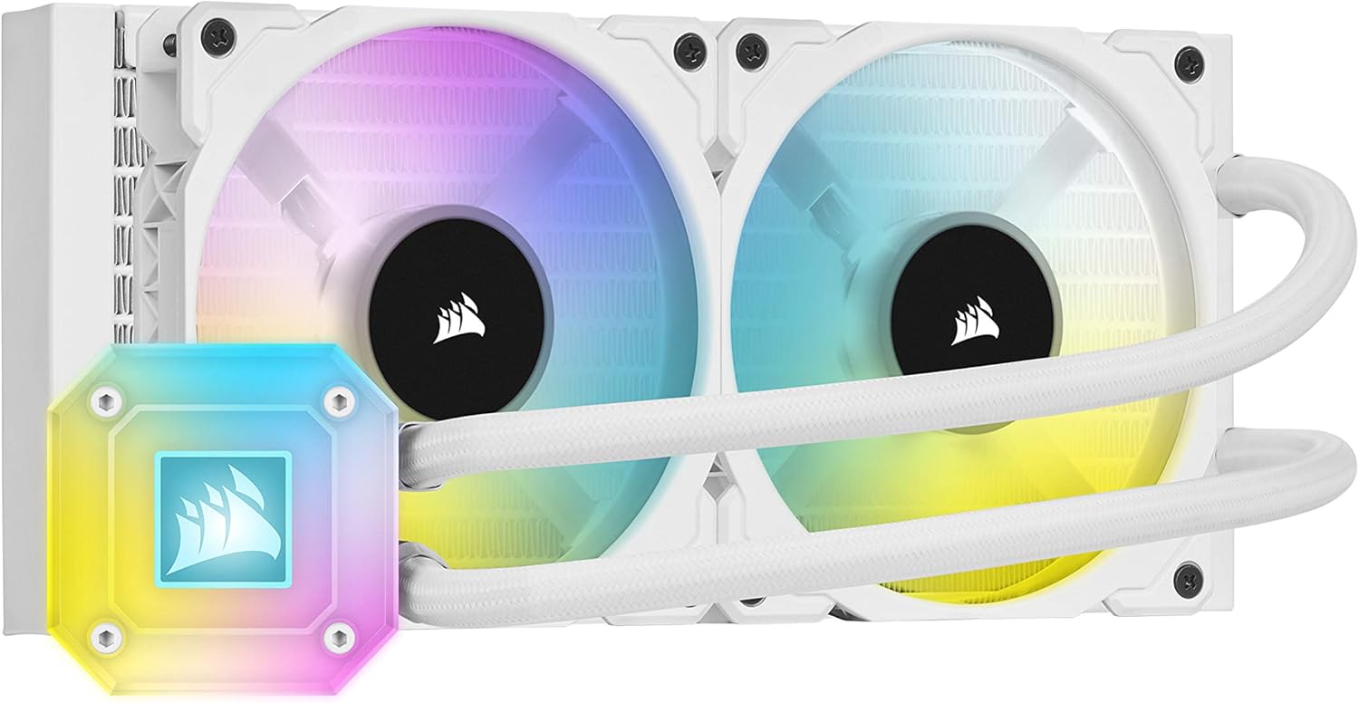Corsair iCUE H100i Elite Capellix Liquid CPU Cooler - White