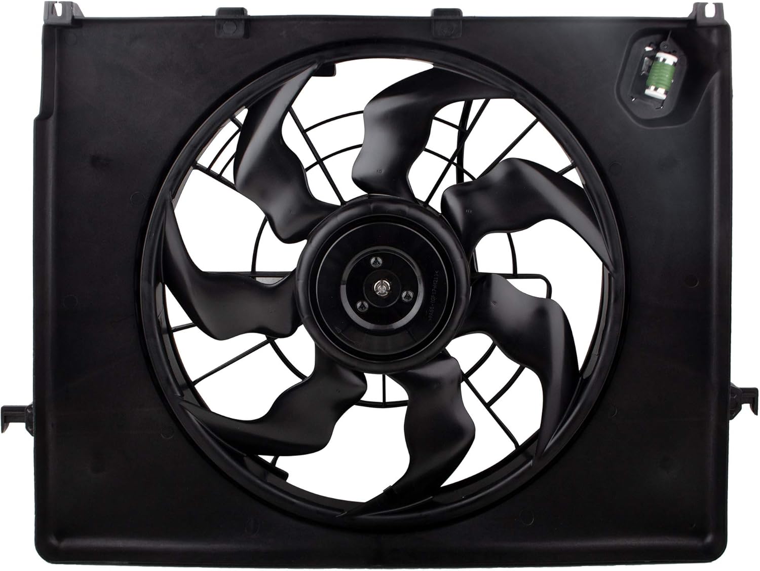 BOXI Radiator Condenser Cooling Fan Assembly Compatible with 2011 2012 Hyundai Sonata 2.4L / 2011 2012 2013 2014 Kia Optima 2.4L (Replaces 253803Q170 KI3115136 622630)