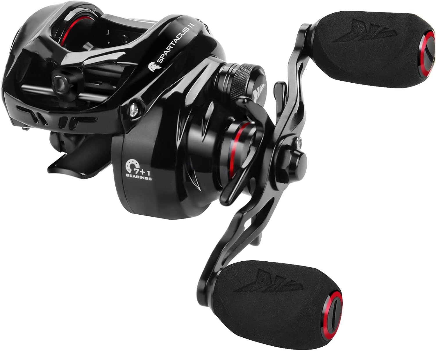 KastKing Spartacus II Baitcasting Fishing Reel, 6oz Ultralight, Super Smooth with 17.6 LB Carbon Fiber Drag, 7.2:1 Gear Ratio, 39mm Palm Perfect Lower Profile Design Pack of 2