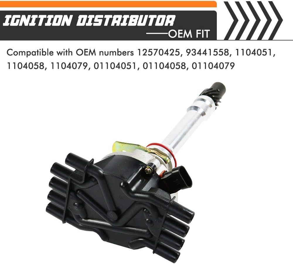 Complete Ignition Distributor For GMC Vortec C1500 C2500 C3500 K1500 K2500 K3500 1996 1997 1998 1999 2000 2001 2002 V8 5.0L 5.7L Relpaces # 93441558 Pack of 2
