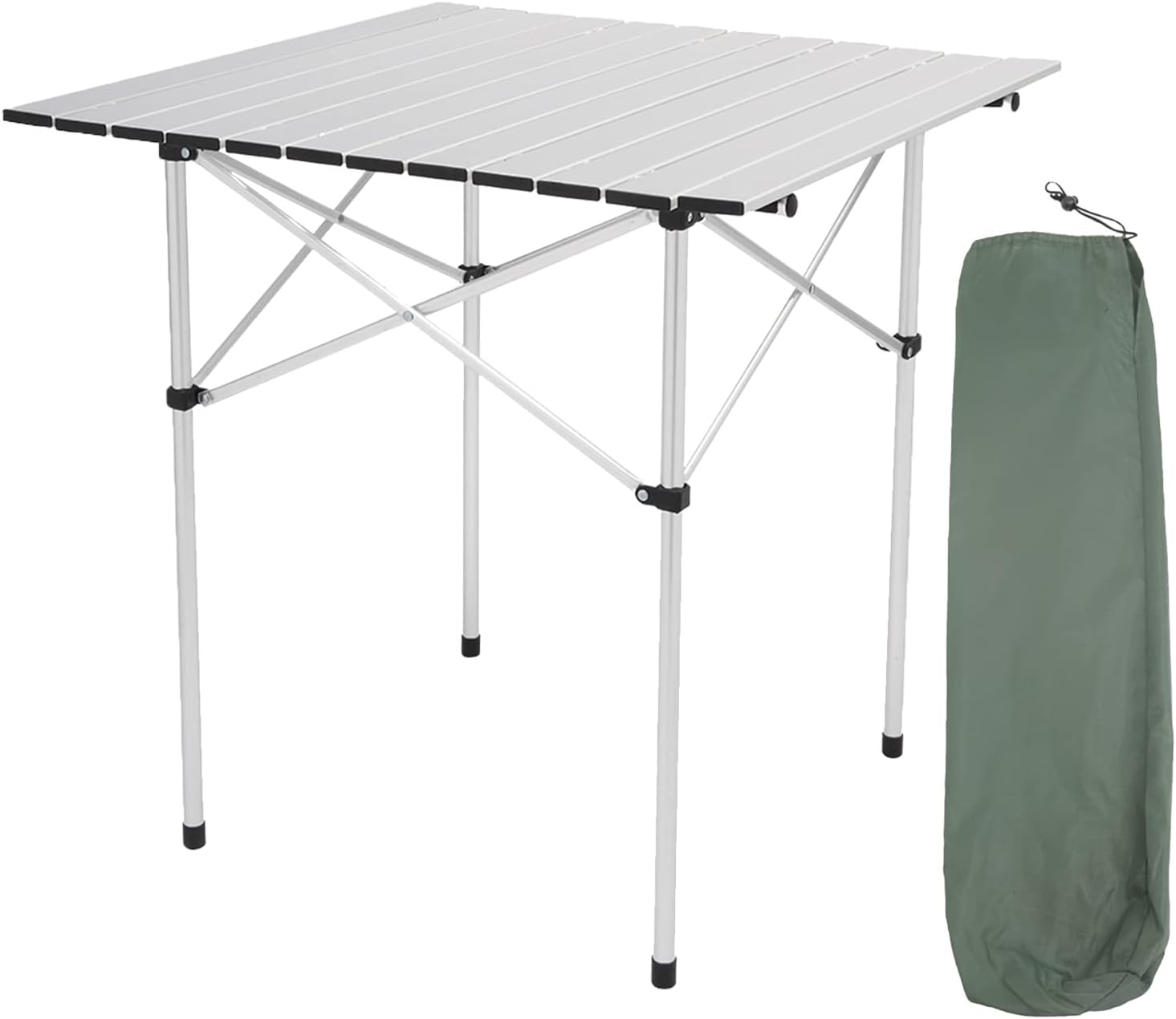 BELANITAS 4FT Folding Camping Table, Aluminum Folding Tables Height Adjustable and Water Resistance, Picnic Table Easy to Carry and Store, Portable Table for Camp, Picnic, Barbecue, Family Reunions Pack of 2