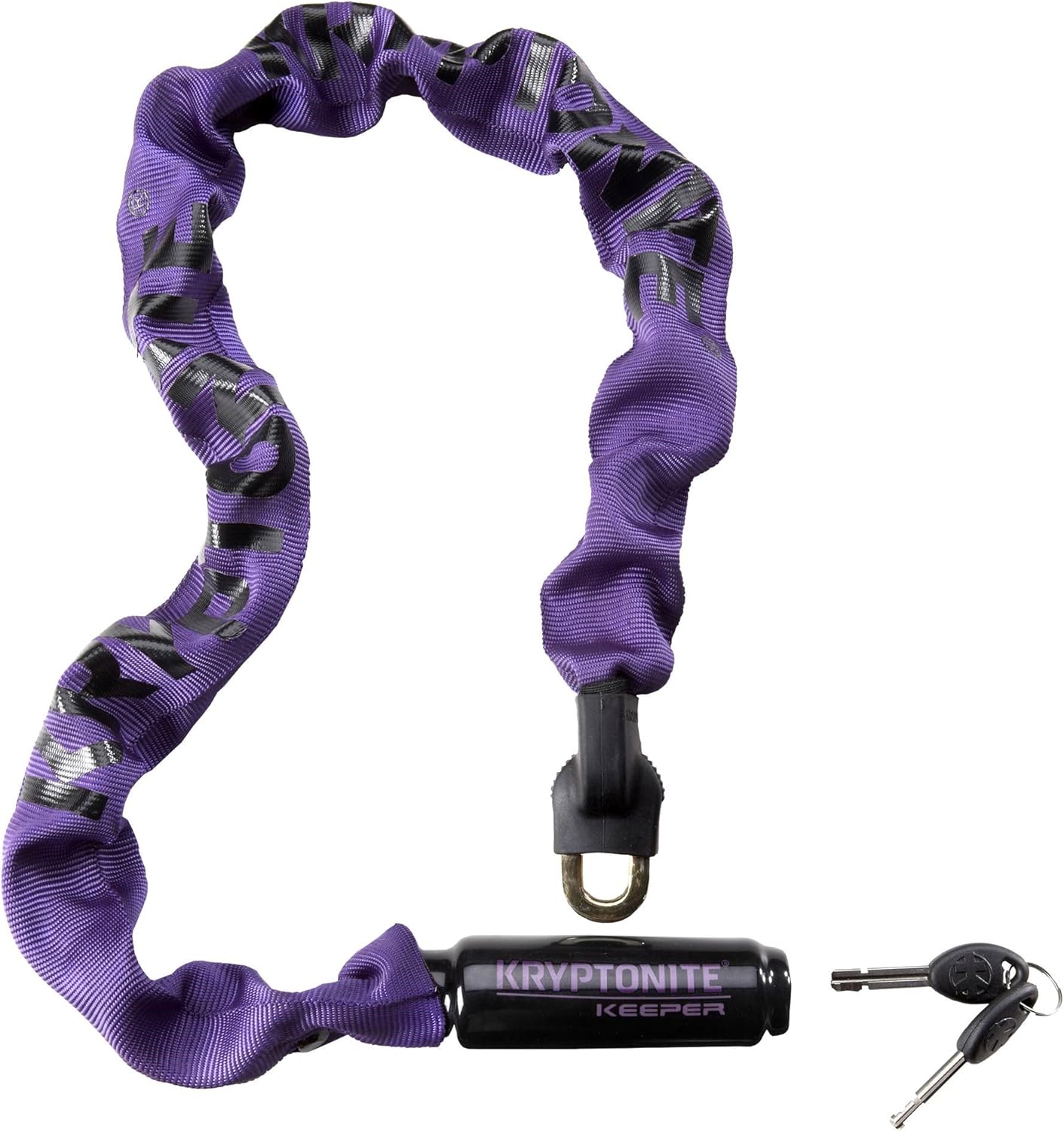 Kryptonite Keeper 785 Integrated Bicycle Lock Chain Bike Lock, 33.5-Inch, Purple Pack of 2