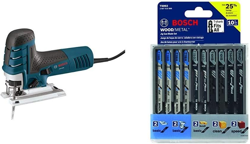 BOSCH 7.0 Amp Corded Variable Speed Barrel-Grip Jig Saw JS470EB with Carrying Case,Blue