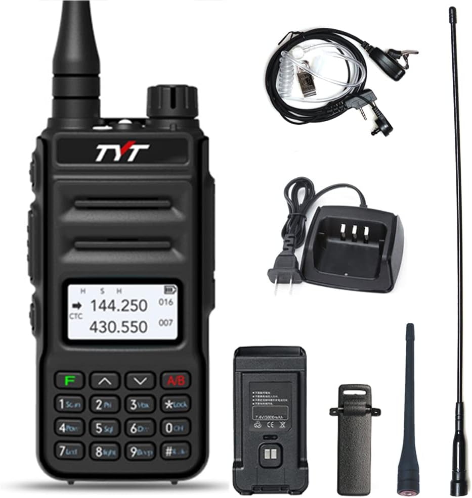 TYT TH-UV88 Ham Radio Handheld Two Way Radio Analog Amateur Dual Band VHF UHF Walkie Talkies for Adults Long Range, Rechargeable, 200 Channels, Scanner, LCD Display, DTMF, CTCSS/DCS, Support Chirp Pack of 2