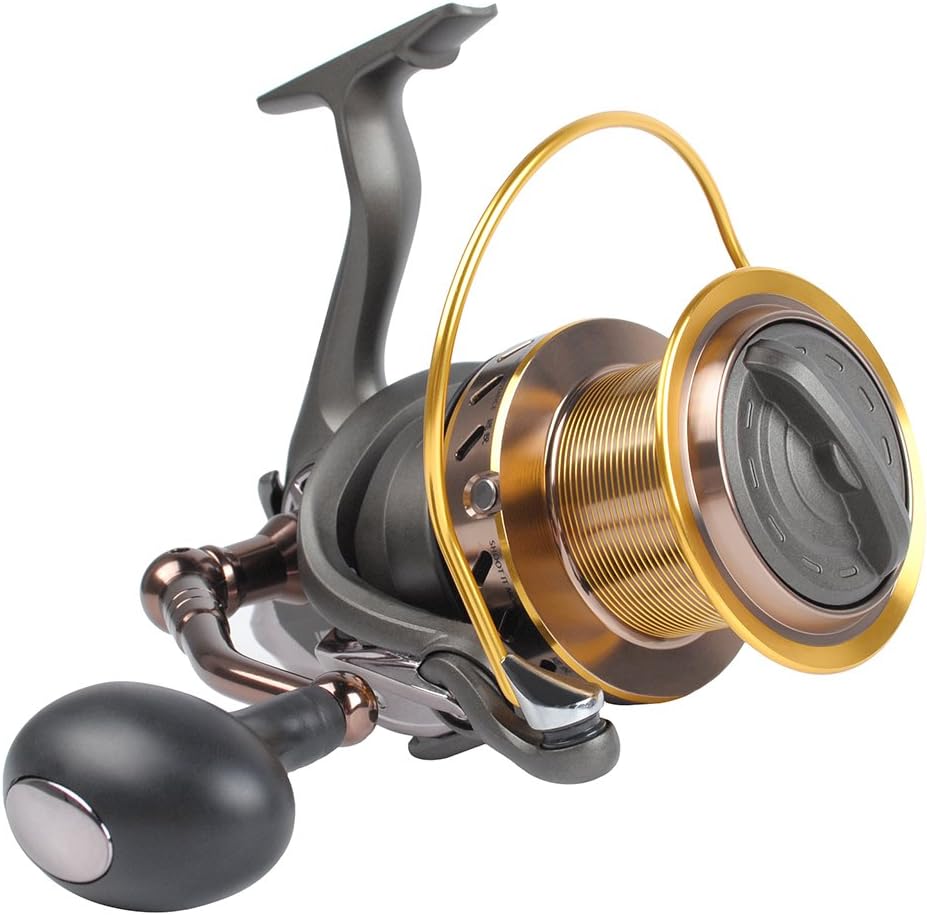 Dr.Fish Saltwater 10000/12000 Spinning Reel for Surf Fishing, 13+1 BBS, 48LB Max Drag, Ultra High Capacity, Heavy Duty Long Casting Offshore Big Game Fishing Reel Pack of 2