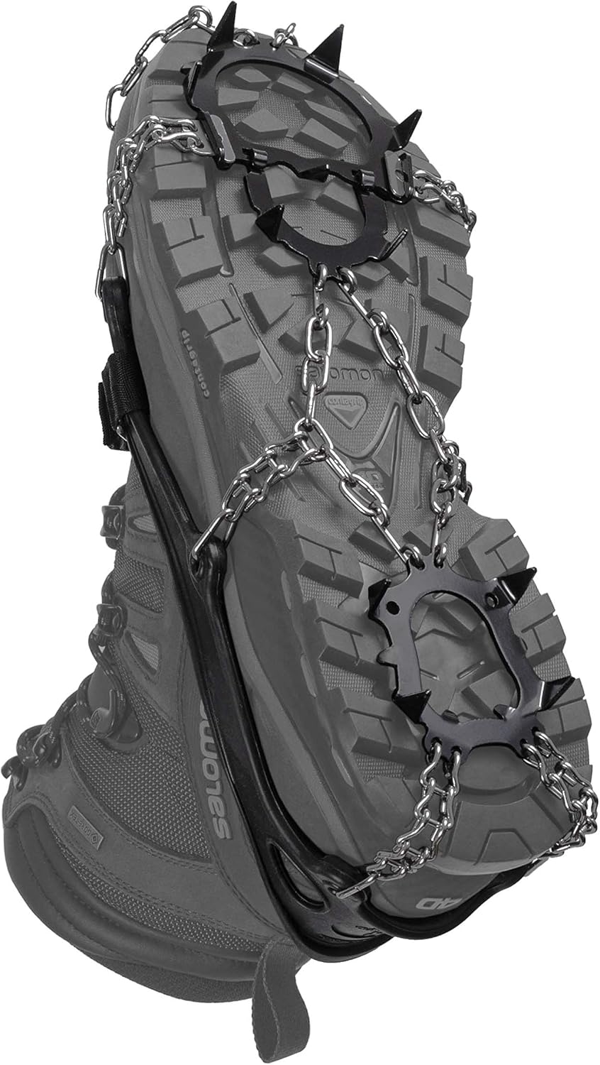 Hillsound Trail Crampon - Ice Traction Device/Crampons, 11 Carbon Steel Spikes, 2 Year Warranty Pack of 2