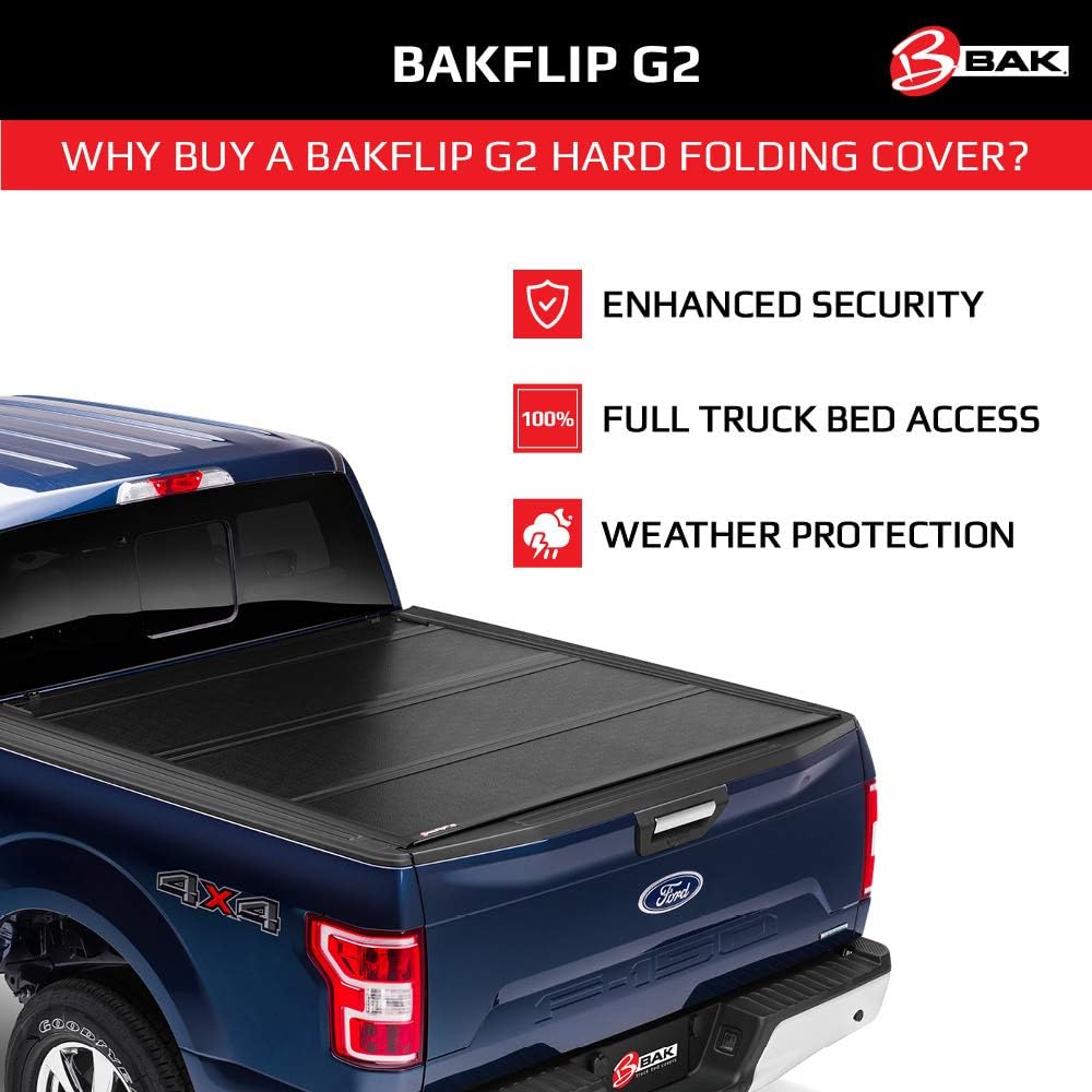 BAK BAKFlip G2 Hard Folding Truck Bed Tonneau Cover | 226401 | Fits 2000 - 2006 Toyota Tundra 6' 5