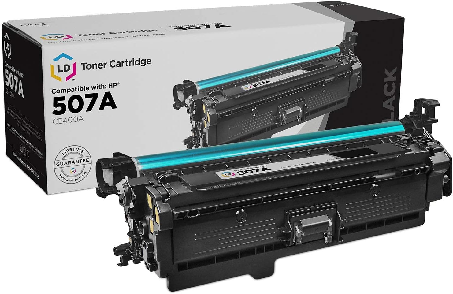 LD Products Remanufactured Toner Cartridge Replacement for HP 507A CE400A (Black) Pack of 2