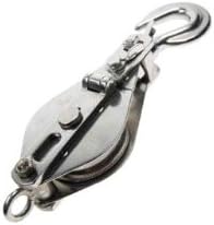 Snatch Block w/Hook & Brass Bushing T304 SS 3/4