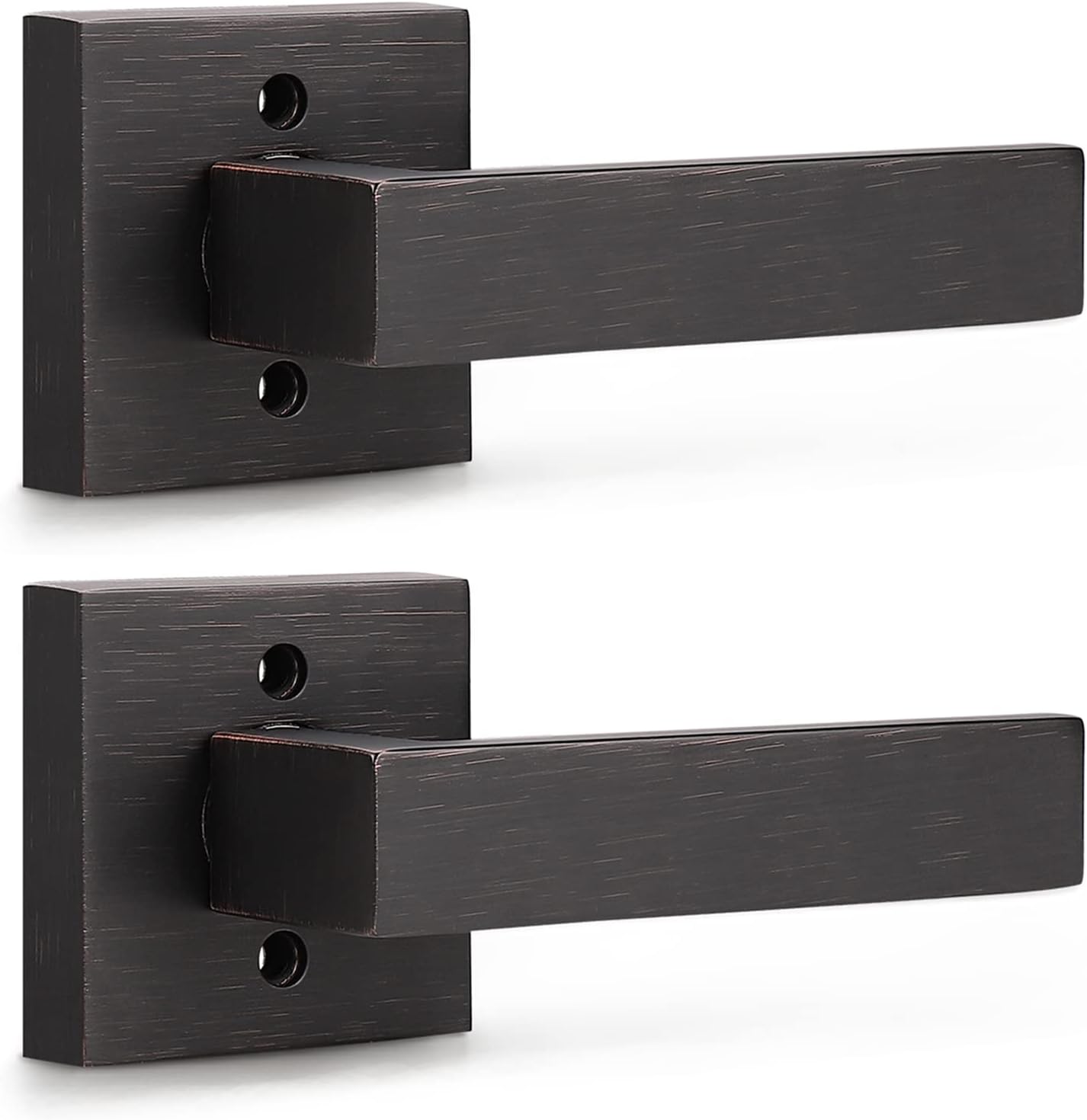 KNOBWELL 6 Pack Heavy Duty Dummy Door Handle Door Leversets, Single Sided Dummy Lever for Both Right/Left Handed Doors, Oil Rubbed Bronze Finish 0.93 lb One Lever