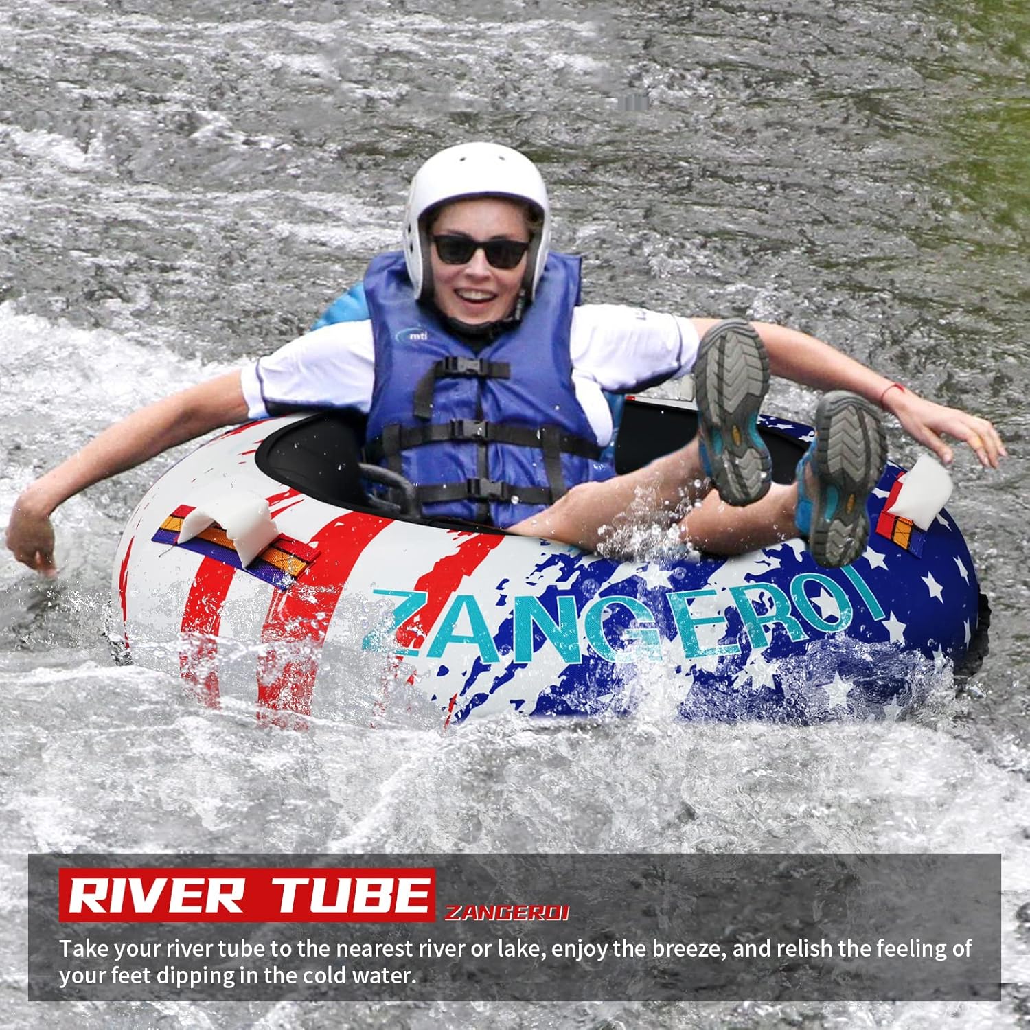 River Tube River Tubes for Floating Heavy Duty Inner Tubes for River Floating 42-inch Tubing Tubes for River Floating Tubes Heavy Duty River Tubes for Adults River Rafting Tubes with River Tube Cover