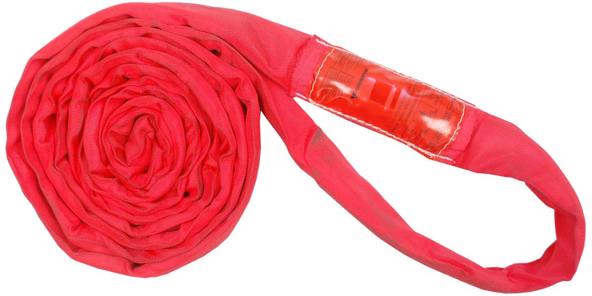 20' Endless Lift Sling Polyester Round Sling Red 14000LBS Vertical