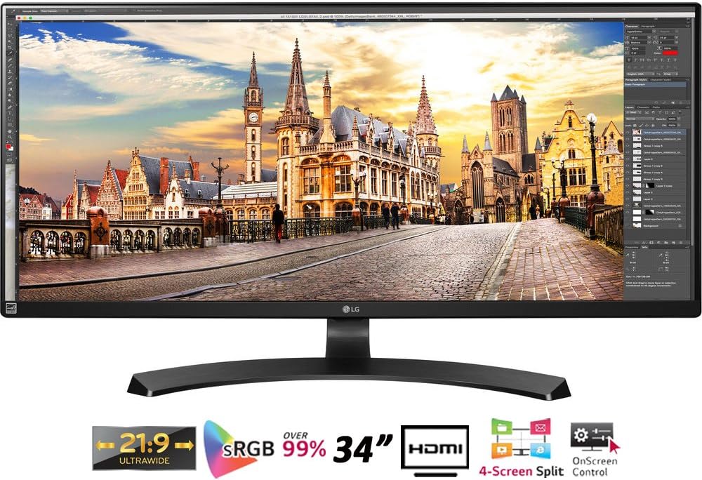 LG 34UM68-P 34-inch 21:9 UltraWide FreeSync (2560 x1080) IPS Monitor Bundle with Deco Gear Large Extended Gaming Mouse Pad