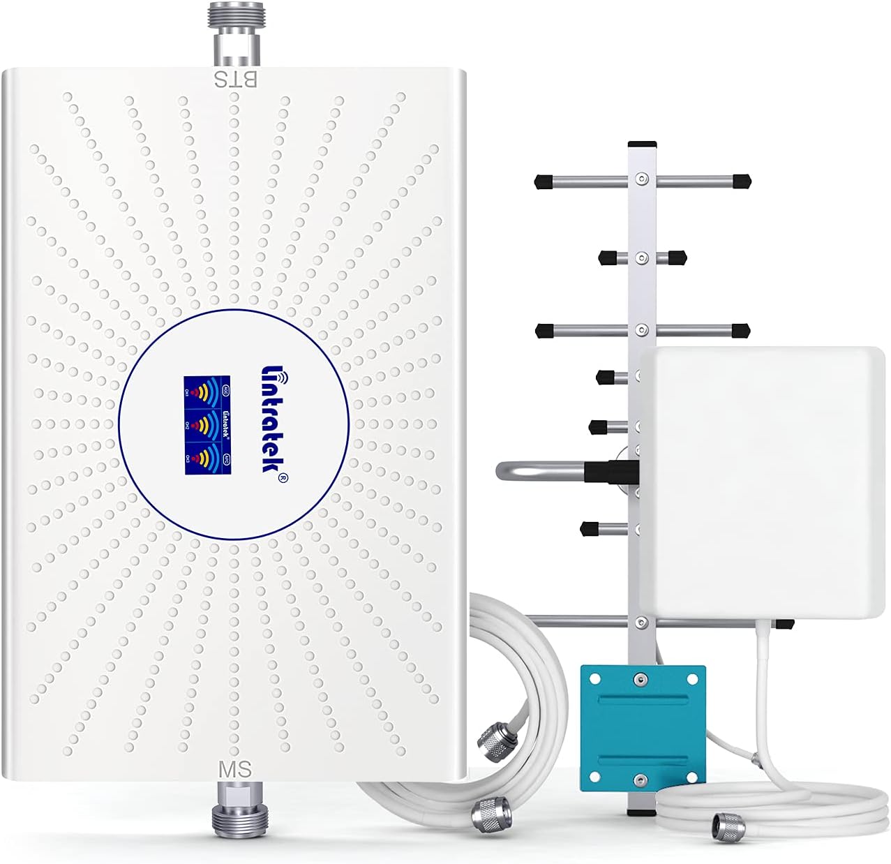 Lintratek Cell Phone Signal Booster for Home and Office Signal Amplifier 3G/4G LTE Repeater Support U.S. Carriers Verizon, AT&T, U.S. Cellular and More, FCC Approved (Band 2/4/5)