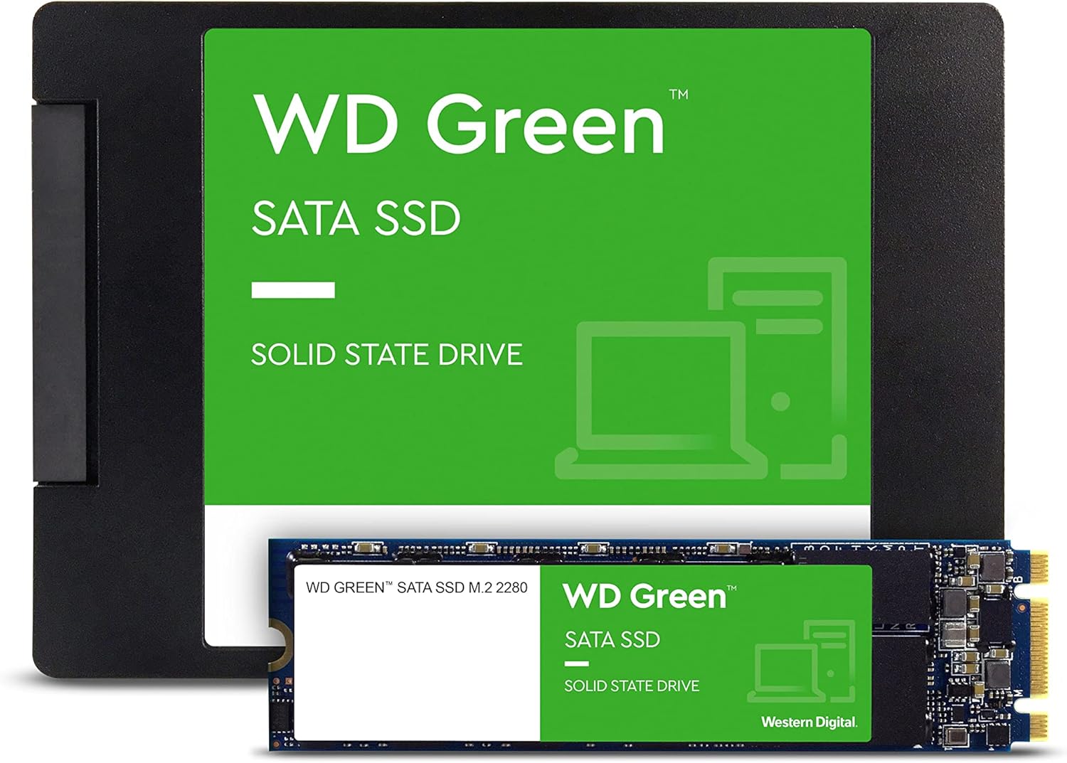 Western Digital 1TB WD Green Internal PC SSD Solid State Drive - SATA III 6 Gb/s, 2.5