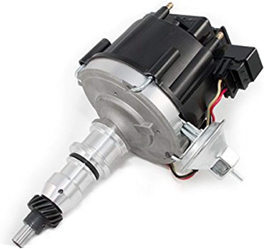 A-Team Performance - HEI Complete Distributor Straight 6 Cylinder 240 and 300 65K Coil -Compatible With Ford F100 F150 F250 E100 E150 One Wire Installation Blue Cap