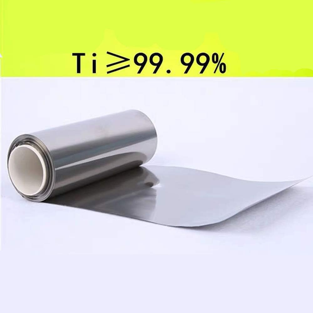Titanium foil, high purity Titanium foil, Titanium skin, Titanium coil, Titanium strip, Titanium alloy foil for scientific research (0.01×120×1000mm)