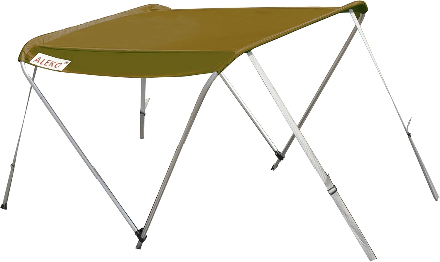ALEKO BSTENT250WE Canopy Boat Tent Sun Shelter Bimini Top Sunshade for 8.5 ft Long Inflatable Boats, 4.4 x 3.4 Feet, Color Wheat