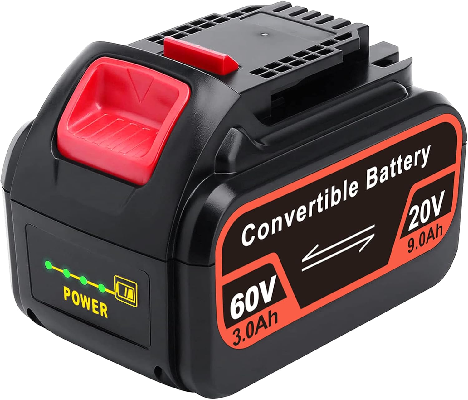 Chaunven DCB606 Battery Replacement for Dewalt 20V / 60V Battery 9A MAX DCB606 DCB606-2 DCB609 DCB612 Cordless Power Tools Battery