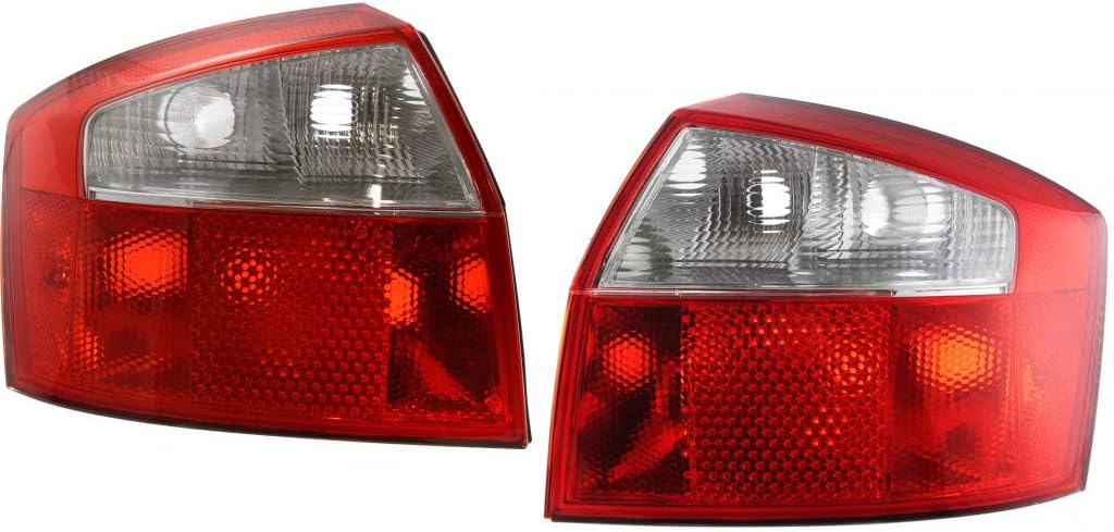 For Audi A4 / S4 Tail Light Assembly 2002 03 04 2005 Pair Driver and Passenger Side Sedan