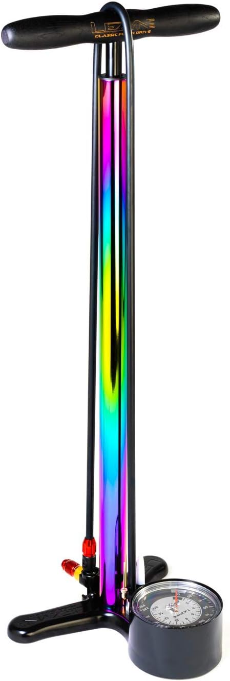 LEZYNE Classic Floor Drive Bicycle Tire Pump, High Pressure 220psi, 3.5