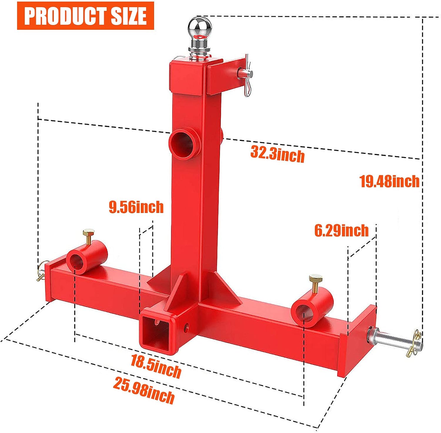 Sulythw 3 Point Trailer Hitch with 2