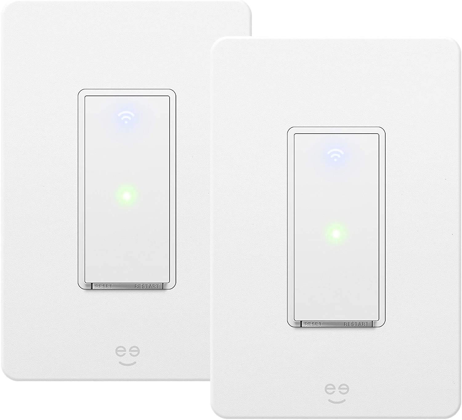 Geeni TAP Smart Wi-Fi Light Switch, No Hub Required, Compatible with Alexa, Google Home, Requires 2.4 GHz Wi-Fi (Smart Light Switch - 4 Pack) Pack of 2