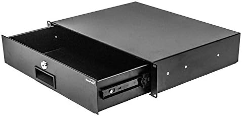 NavePoint Server Cabinet Case 19 Inch Rack Mount DJ Locking Lockable Deep Drawer with Key 2U Pack of 2