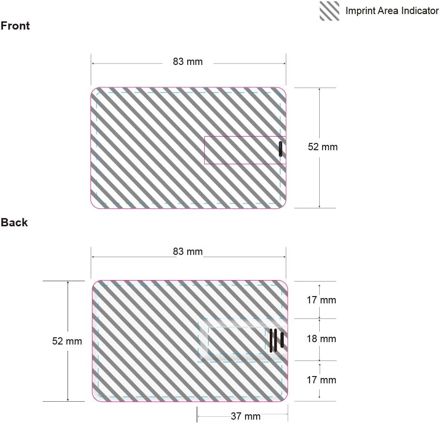 Possibox Custom Credit Card USB Flash Drive 128MB Imprinted with Your Logo - as Promotional Gift - Bulk - Customizable 100 Pack