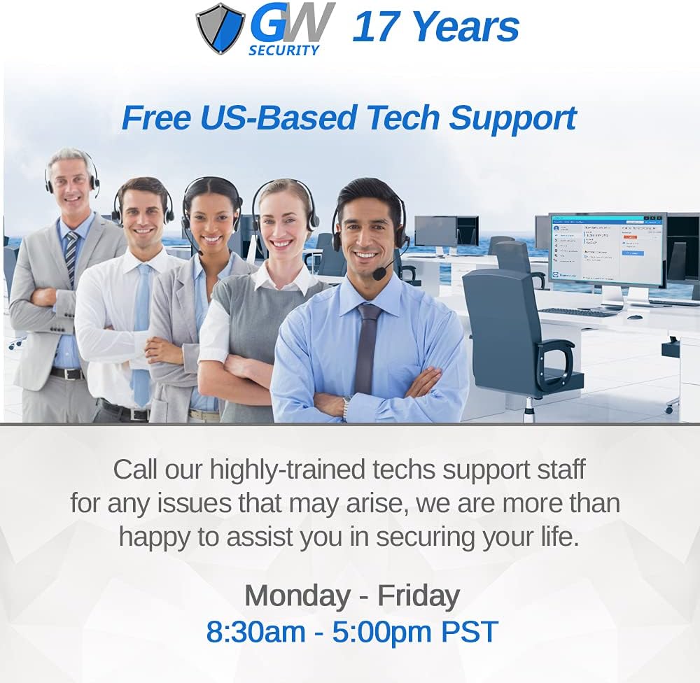 GW Security 8 Channel 4K NVR 5MP H.265 IP Surveillance Security Camera System with 8-Piece Super HD 1920P Weatherproof Video & Audio PoE Security Dome Cameras