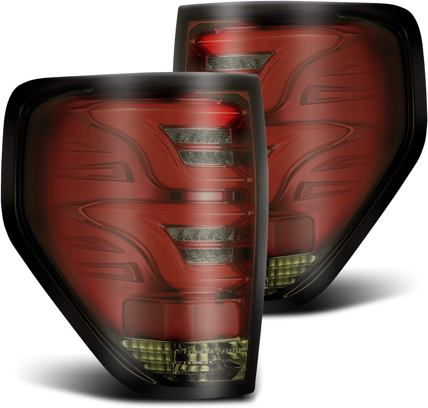 Alpharex For 09-14 F150 Full LED Red Smoke Tail Lights Upgrade Kit Left/Right Assembly