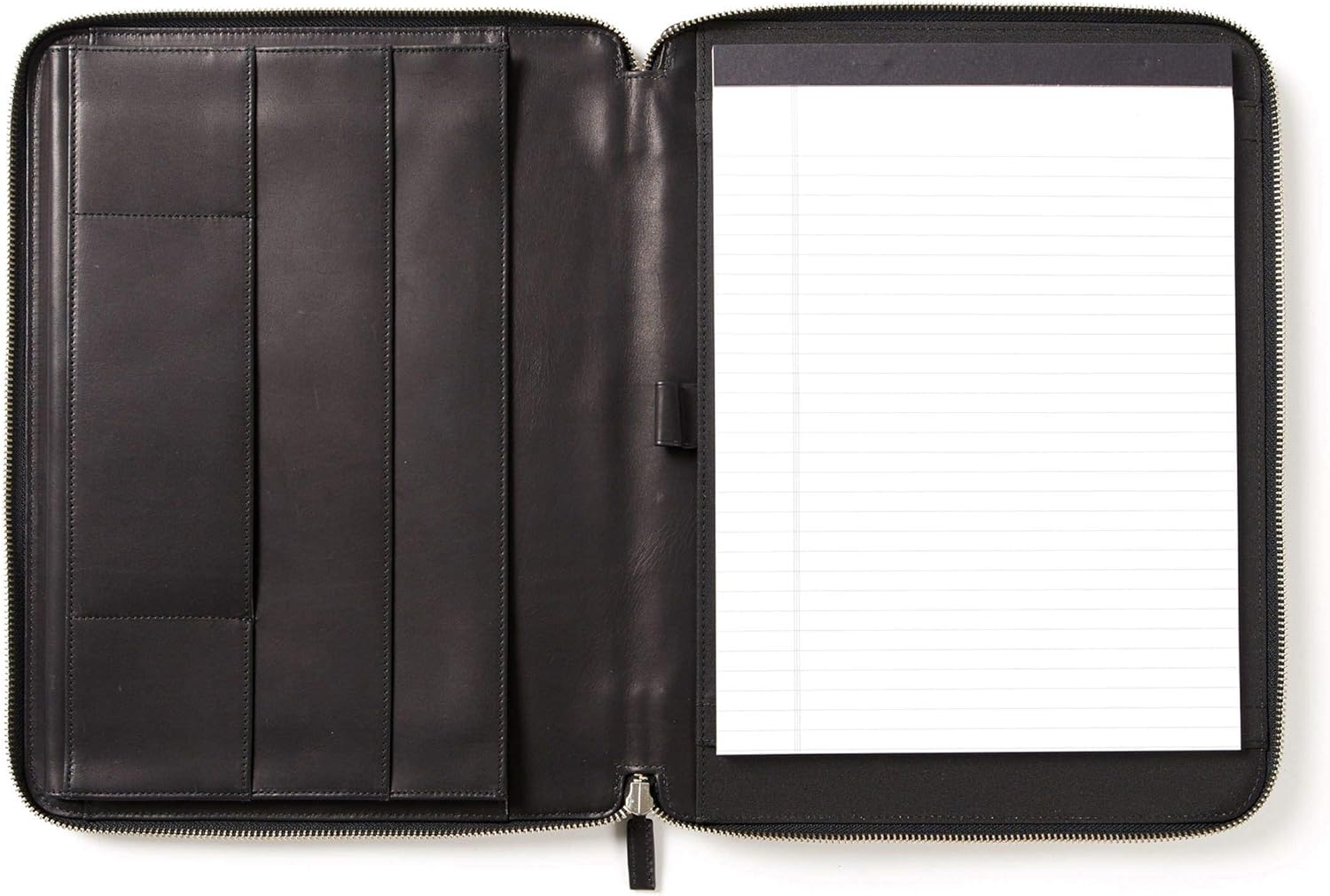 Leatherology Cognac Executive Zippered Portfolio with Interior Tablet Pocket