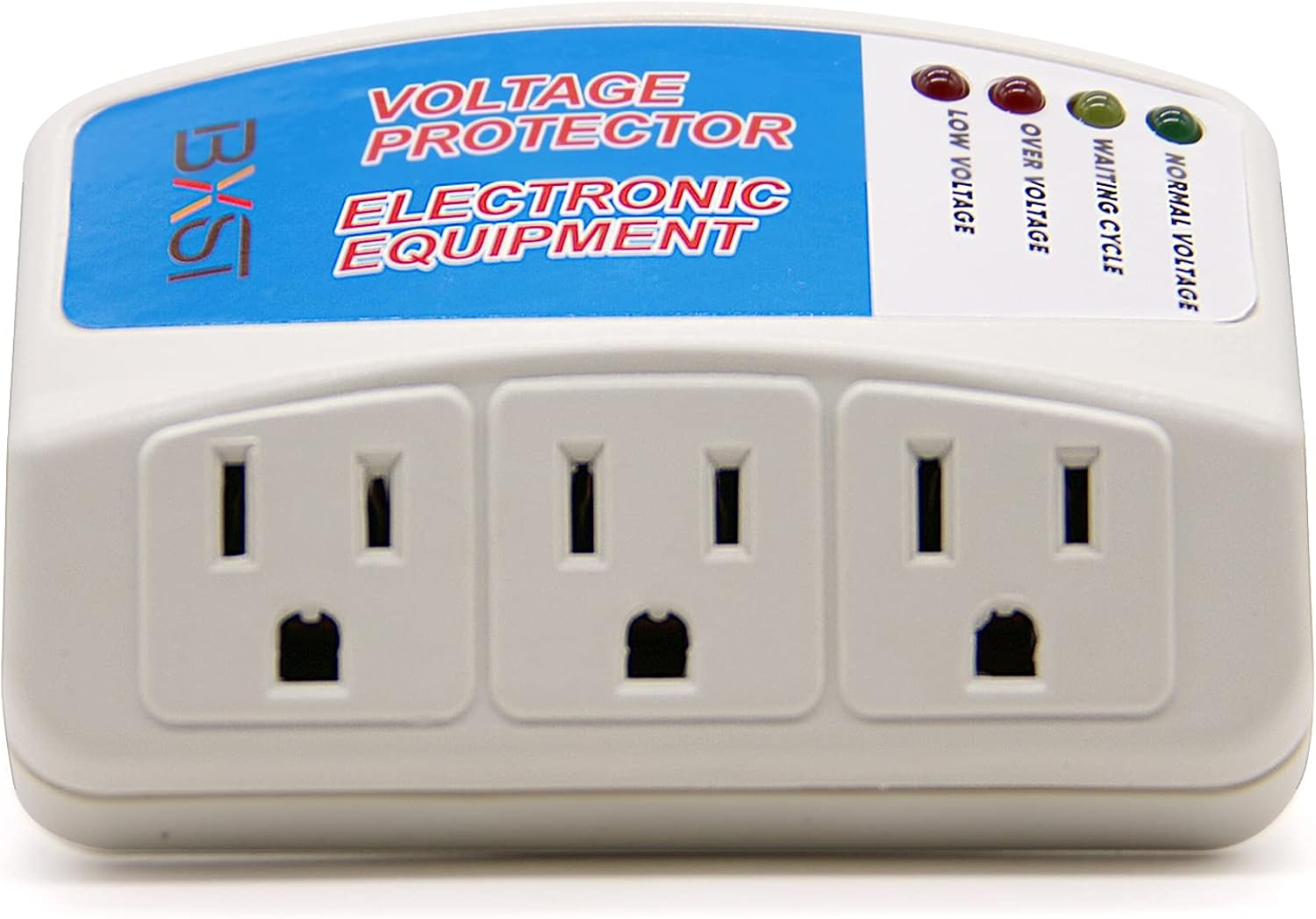 BSEED Voltage Protector, 3 Outlet Plug in Surge Protector for Home Appliance Multi Function Plug With Protection Wall Mount Power Suppressor for TV/PC/Refrigerator 120V 1400W 4 PACK Pack of 2