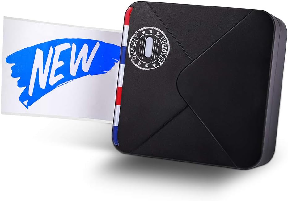 Phomemo M02S Mini Bluetooth Pocket Printer- 300dpi Thermal Mobile Printer Compatible with iOS & Android for Plan Journal, Organization,Study Notes,Working Assistance, Photos Printing, Gift, White Pack of 2