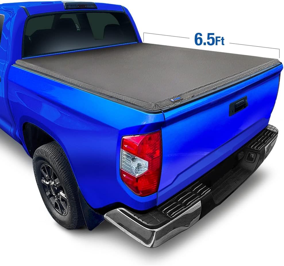 Tyger Auto T3 Soft Tri-Fold Truck Bed Tonneau Cover Compatible with 2014-2021 Toyota Tundra (Does Not Fit Trail Special Edition with Storage Boxes) | Fleetside 6.5' Bed (78
