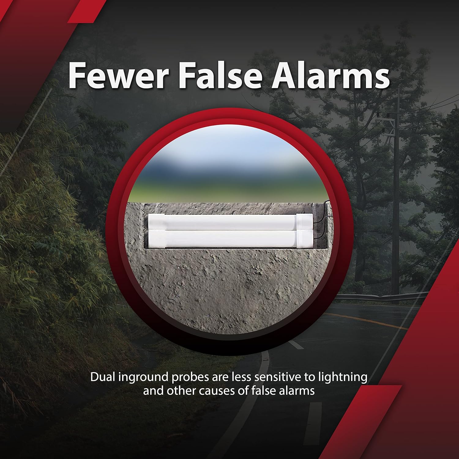 Dakota Alert DUAL-4000 Security System | Combines DAPT-4000 Driveway Alarm Transmitter with DCR-4000 Receiver | Has 2 Probes to Detect Vehicles Coming & Going up to 1 Mile Away*