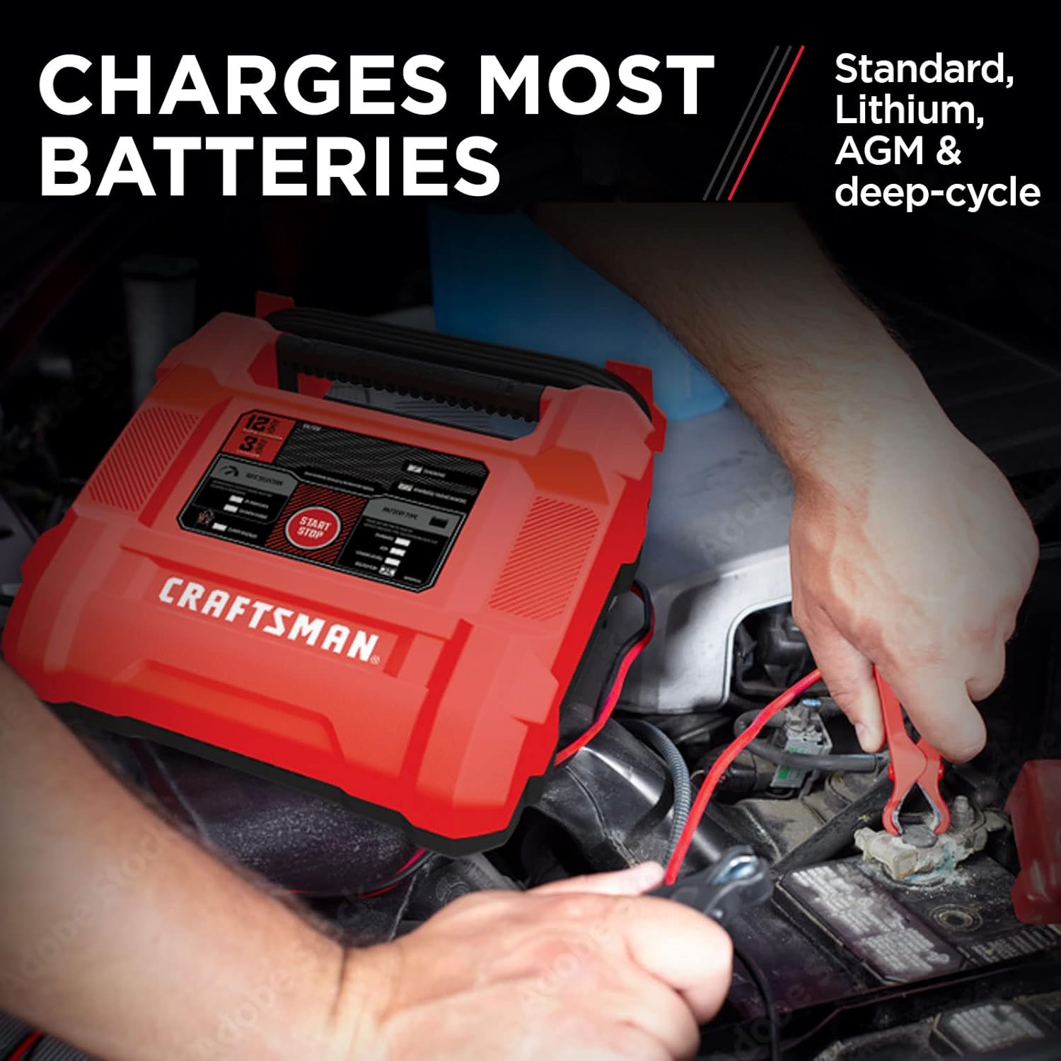 CRAFTSMAN CMXCESM258 12A Automotive Battery Charger Pack of 2