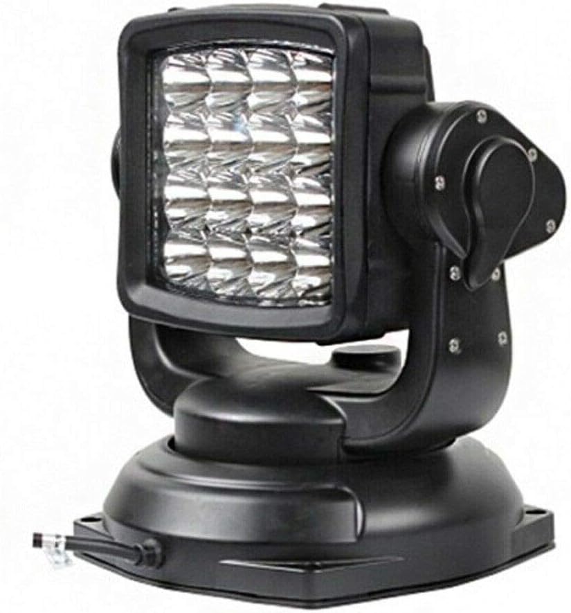 Marine Boat Spot Light Rotation LED Search Light 80W Wireless Remote Em-ergency Light 360° Rotation LED Search Light Waterproof Spotlight Truck Car Boat Searchlight