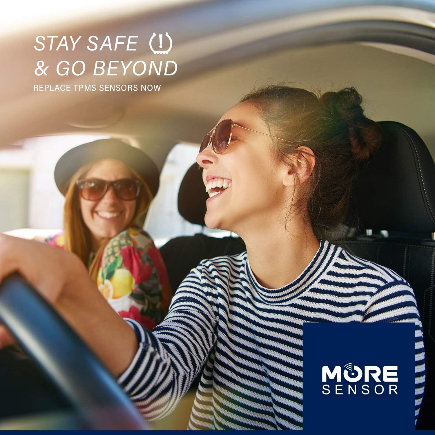 MORESENSOR Compact PRO Series 433MHz TPMS Tire Pressure Sensor 4-Pack | Preprogrammed for Select 30+ Korean Brand Models 52933D4100 52933F2000 | Rubber Valve Stem | KX-S163-SN-4